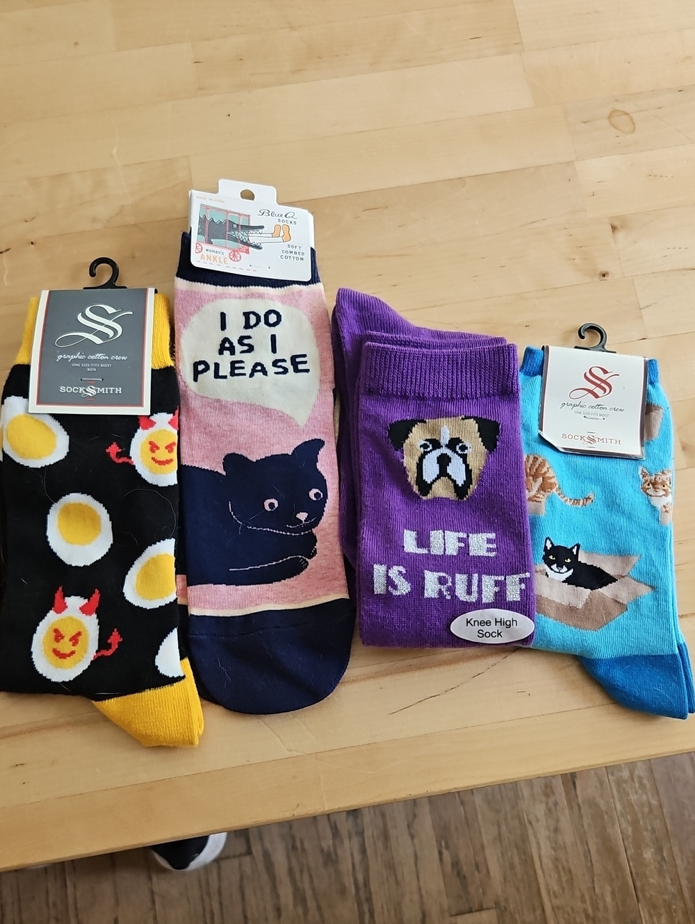 Socksmith And Blue Q Sock Bundle Of Four Pairs Of Socks